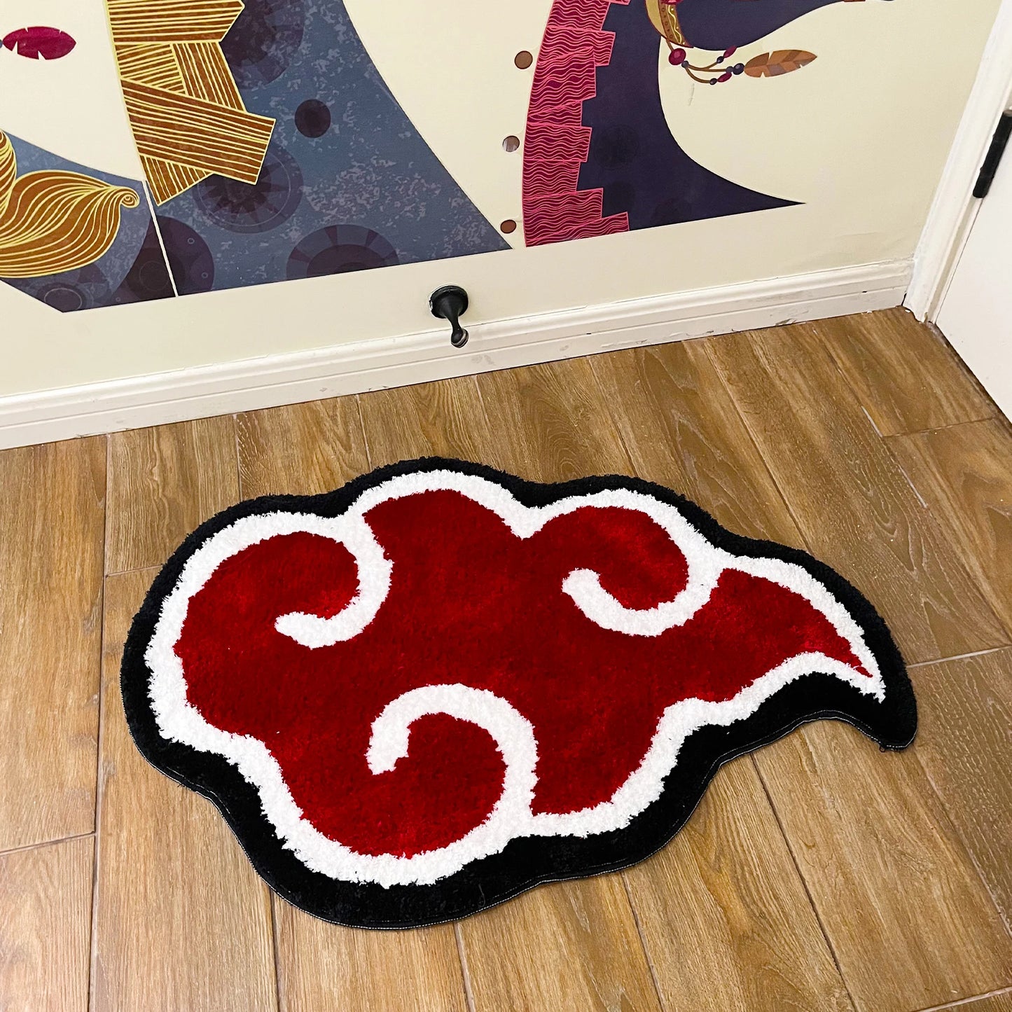 Alfombra acogedora de nube roja de anime