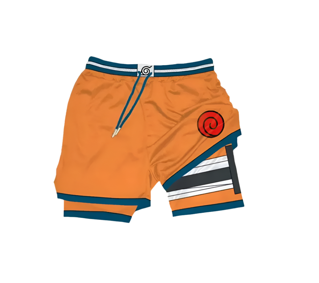 Shorts de desempenho de uniforme laranja